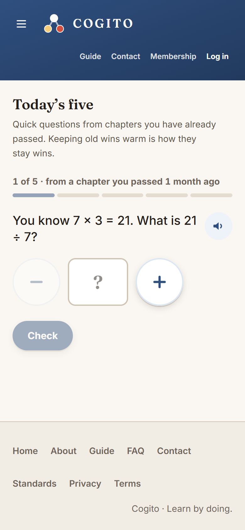 A question from a chapter passed a month ago.